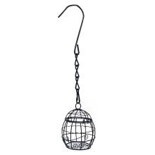 Mangeoire sphérique en métal doré pour oiseaux (1 unité)