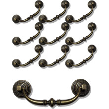 Boutons de meuble en bronze antique, lot de 6, entraxe de 108 mm