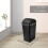 Λεπτός πλαστικός κάδος απορριμμάτων 12 λίτρων σε μαύρο χρώμα με περιστρεφόμενο 1