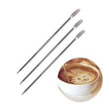 3-delat set med kaffepennor i rostfritt stål