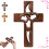 Croix de Pâques en bois sculpté à la main avec des cœurs entrelacés 1