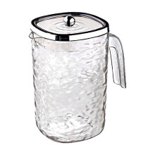 Pichet Ă boisson en plastique transparent avec couvercle, 2 L, sans BPA