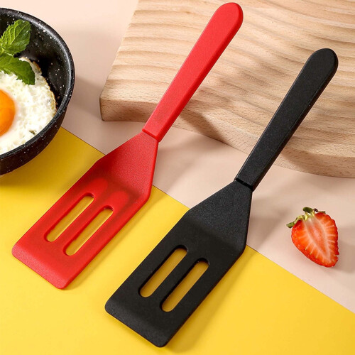 Mini espátula de silicone para virar ovos e misturar massa 1