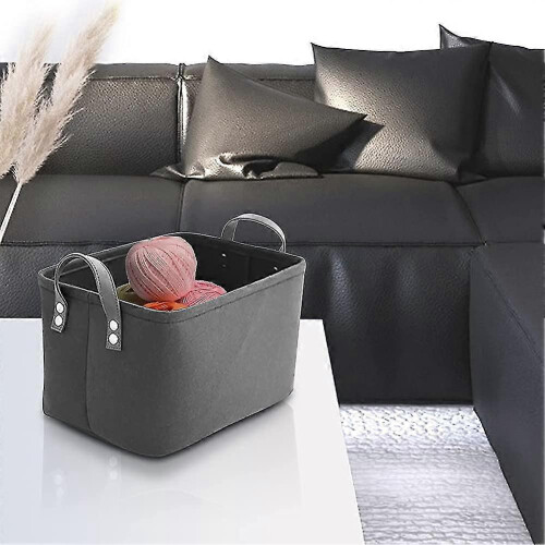 Felt Storage Basket, 2pcs Changing Table Baskets Small Storage Basket 2