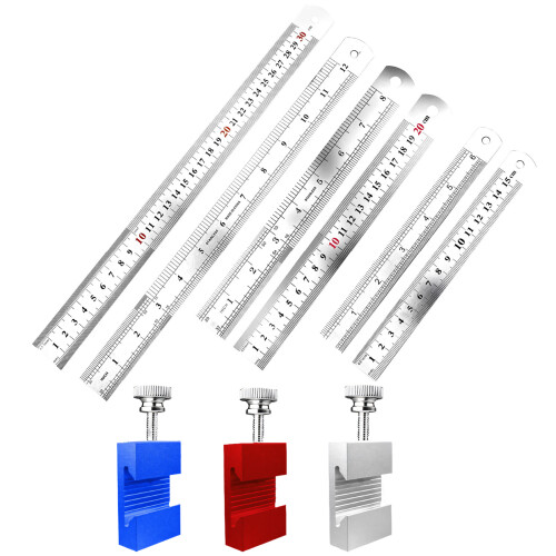 Workshop Essential Multifunction Marking Ruler With-15cm Red 1