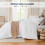 Queensize witte seersucker dekbedset, 3-delig 3