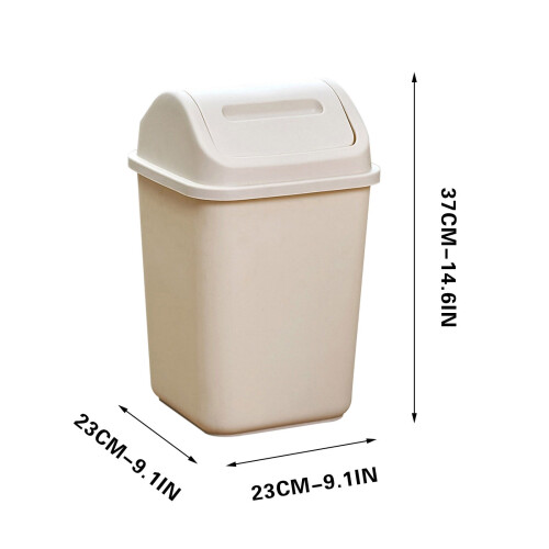 Plastpapperskorg med svängbart lock 3,2 gallon 2