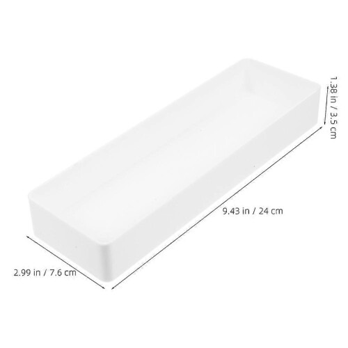 Desk Drawer Organizer White Plastic Drawer Organizer Bins for Storage 5Pcs 1