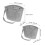 Plastic Laundry Basket for Storage Use with Handle 2Pcs Grey Clothes Laundry Hamper 2