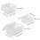 Cosmetic Organizer Plastic Desktop Makeup Storage Box Transparent 3Pcs 2