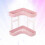 Pink Plastic Storage Shelves Bathroom Shelves for Storage 2Pcs 2