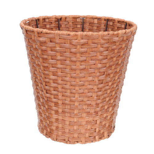 Panier de rangement en imitation rotin marron clair 2