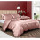 Housse de couette en satin rose poudré, taille Queen 2