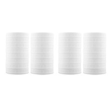 Paquete de 32 tapas de boca ancha para tarros Mason, 86 mm, plástico blanco.