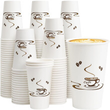 Vasos de café de papel de 16 oz, paquete de 180 unidades