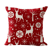 Weihnachtskissenbezüge 45x45cm, Schneeflocken-Karo-Baum-Design