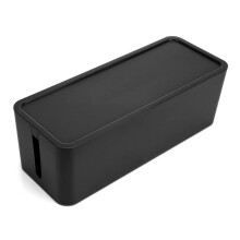 Boîte de rangement de câbles en plastique noir