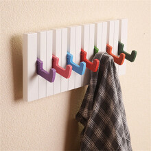 Porte-manteau mural pliable en forme de touche de piano avec crochets,