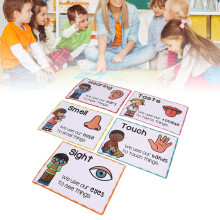Poster der fünf Sinne - Lehrtafel, Papier