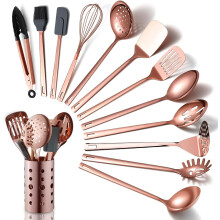 13-teiliges Küchenutensilien-Set aus roségoldenem Edelstahl