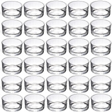 Teelichthalter aus Klarglas, 4 cm x 2,5 cm, 30er-Set