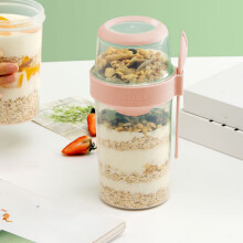 Gobelet repas portable avec fourchette et couvercle étanche