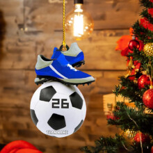 Acryl-Fußballornament, personalisiert, 1 Stück