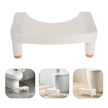 Tabouret de toilette réglable blanc