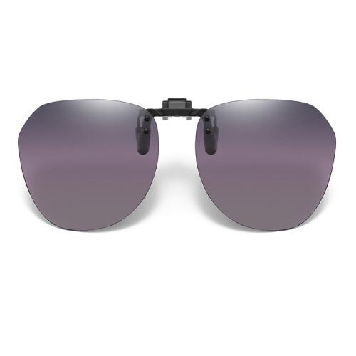 Polarized Clip-on Sunglasses with Case Purple 1