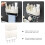 Bathroom Storage Rack Shower Organizer Rack for Storage 8Pcs White Plastic PP 2