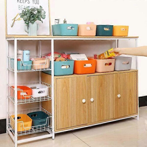Set of 4 multifunctional storage baskets, plastic storage boxes with handles, sorting basket, storage basket 2