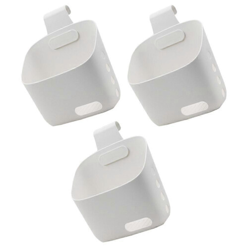 3Pcs Hanging Basket Plastic Kitchen Storage Organizer with White Color 2