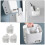 3Pcs Hanging Basket Plastic Kitchen Storage Organizer with White Color 5