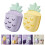Pineapple Wall Organizer for Bathroom Storage 4Pcs Plastic Holder 3