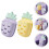 Pineapple Wall Organizer for Bathroom Storage 4Pcs Plastic Holder 5