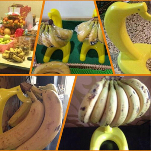 2X Creative Plastic Banana Hanger Floor Type Fruit Holder Rack Kitchen Storage Organizer Fruit Tool Kitchen Accessories 2