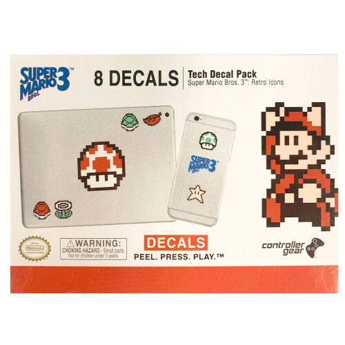 Super Mario Bros. 3 Retro Ikony Tech Decal 8 Pack