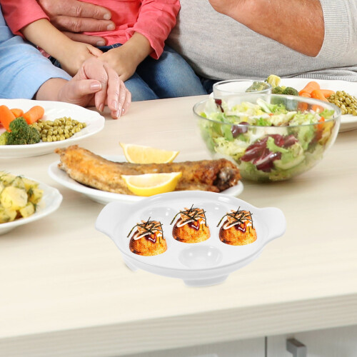 Plat à gratin en céramique blanche pour escargots, 6 compartiments 2