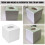 Witte plastic tissuebox 13x13x13 cm 3