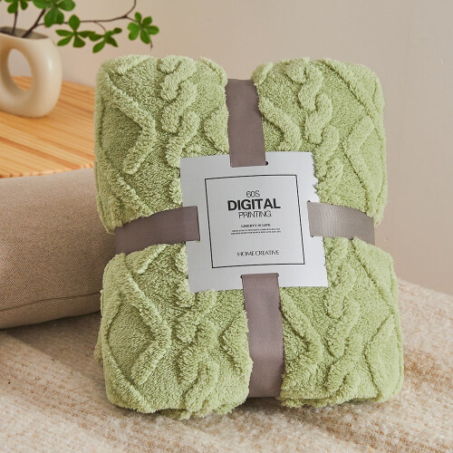 Plush Soft Polyester Blanket Matcha Green 100x150 cm 1