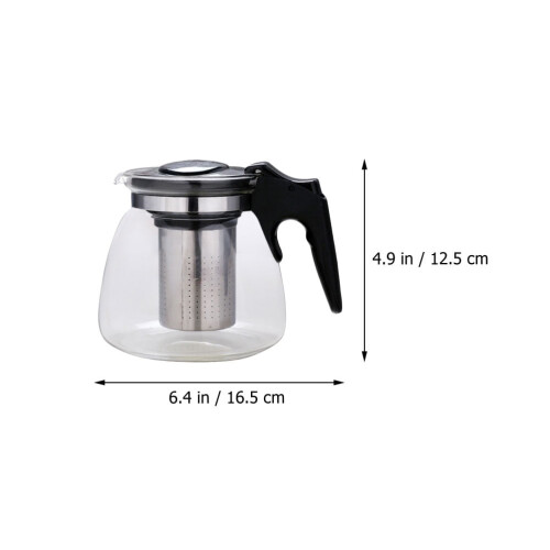 Τσαγιέρα από γυαλί 950ml με εγχυτήρα από ανοξείδωτο χάλυβα 1