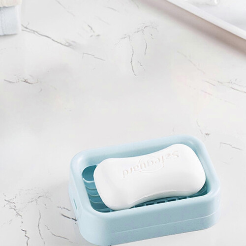 Double-Layer Plastic Soap Dish, Draining Box, Bathroom Storage 1