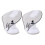 Grey Plastic Draining Soap Holder for Bathroom Storage 2Pcs 5
