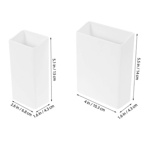 Immune Drilling 2Pcs Shower Razor Holder for Bathroom Storage White Plastic 1