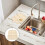Multi-Compartment Food Tray Kitchen Storage Organizer 3Pcs Plastic Tray 4