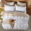 Parure de lit Queen en microfibre doublement brossée gris clair 4