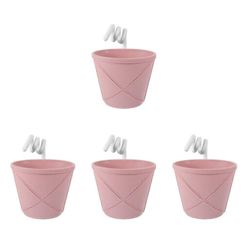 Plastic Wall Hanging Basket for Bathroom Storage Organizer 4Pcs Pack 1