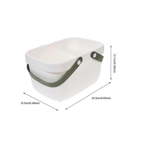 Toiletry Plastic Basket for Bathroom Storage with Handle 1