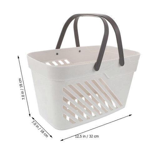 Bathroom Storage Basket Rectangular Plastic Basket for Storage 1Pcs with Handle 1