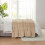 Faux Fur Throw Blanket Beige 55"x70" 5